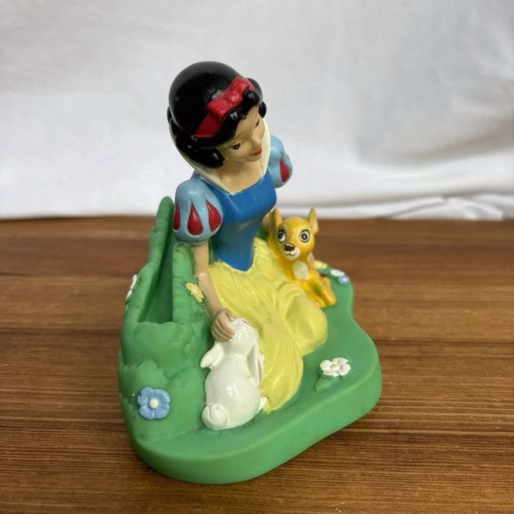 1993 Disney Snow White Floating Soap Dish Vintage Kid Care Tsumura Bunny Deer
